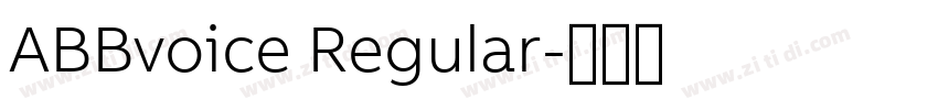 ABBvoice Regular字体转换
